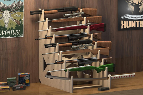 Rifle Gun Rack Display Stand Storage Holder Table Top 9-slot
