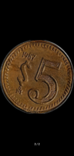 Moneda De 5 Pesos Mexicana De 1985 Y 1987