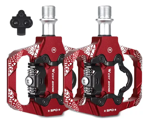 Pedales de bicicleta de montaña, doble función, plano y pedal SPD, 3  pedales de plataforma sellados compatibles con SPD, pedales de bicicleta  para BMX
