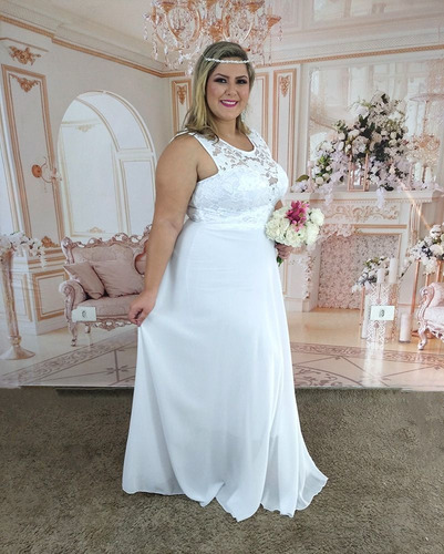 vestidos de noiva para civil longo
