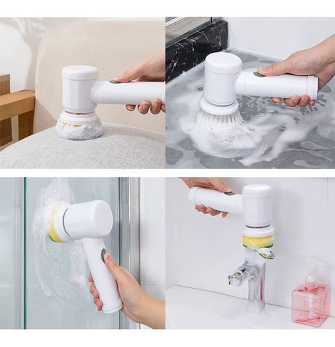 Cepillo Electrico Recargable Usb Limpieza Cocina Baño Carro