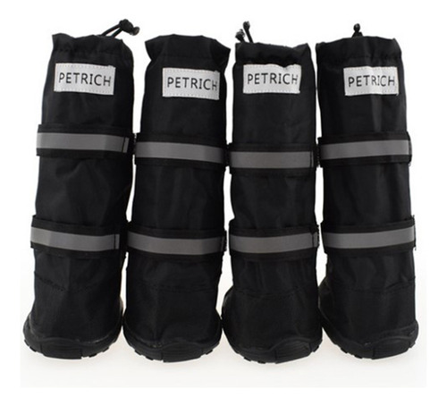 Botas Impermeables Para Perros (xl) Con Tiras Reflectantes P