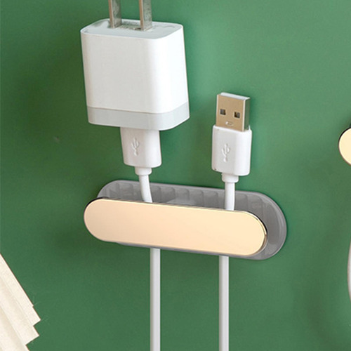 Cable Clips Socket Wire Tidy Usb Gris 8cmx2.5cmx1.3cm Gris