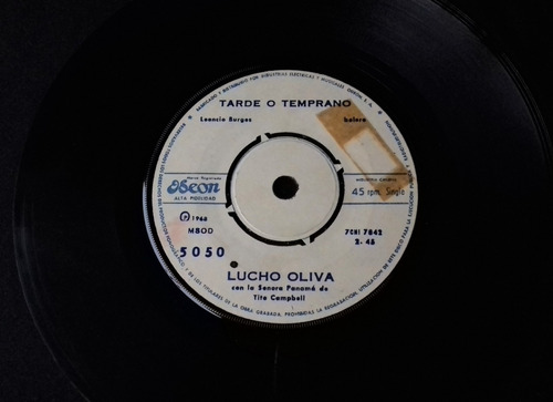 Single Lucho Oliva - Tarde O Temprano