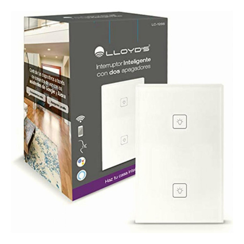 Interruptor De Pared Wifi, 2 Apagadores Lloyd's (no