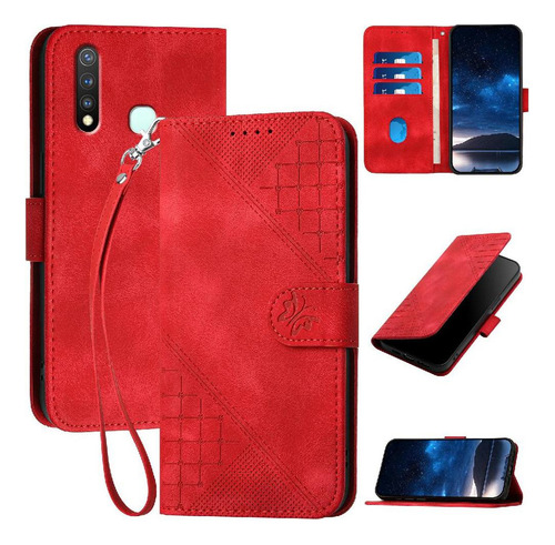 Funda Abatible For Vivo Y19 Funda De Cuero De Alta Calidad