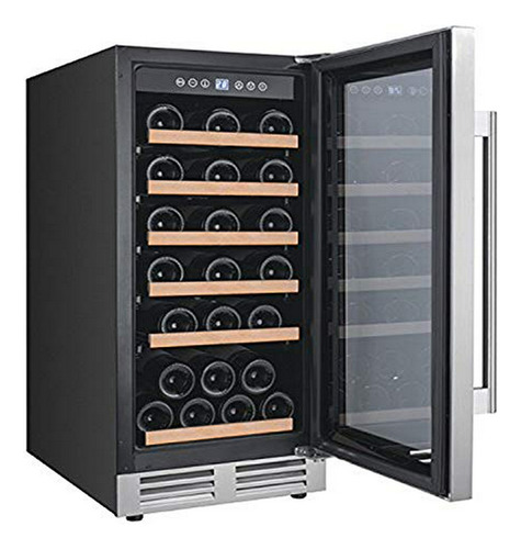 Enfriador De Vino  Wcf281e3ss, 28 Botellas, Acero Inoxidable