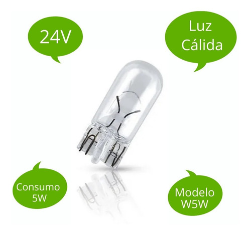 Imagen 4 de 10 de Lampara Kobo Filamento W5w 12v 5w Ko12961 X10unid
