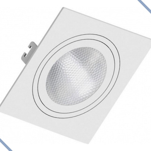 Spot Quadrado Embutir Plana Par30 E27 Save Energy Cor Branco 110V/220V