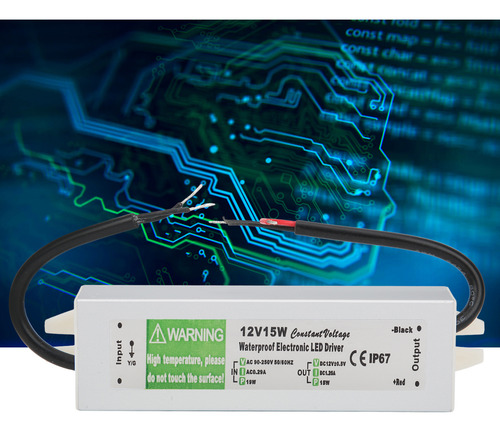 Controlador Led De Conmutación A Prueba De Agua De 15w Ac90-