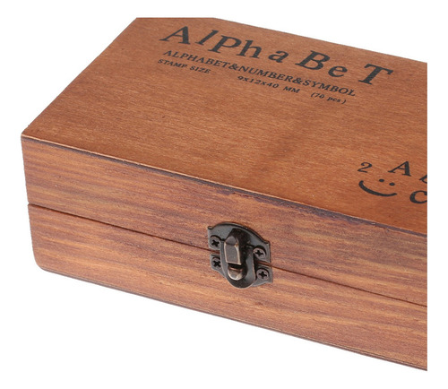 I 70 Unids / Set Sellos De Goma Caja De Madera Vintage Caja