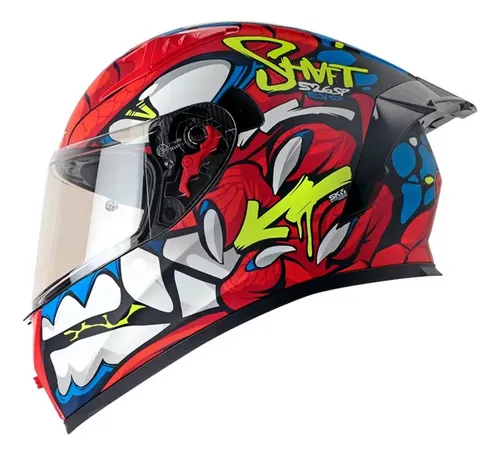 Casco Integral Shaft 526sp Evo Dano Ngr Rj Visor Sl Trasluci
