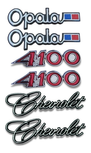 Emblemas Chevrolet Manuscrito Bandeirinha 4100 Opala 75 A 79