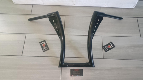Manillar Murciélago Chopper Bobber Motocicleta 1 O 25mm Fb Negro (Usado)