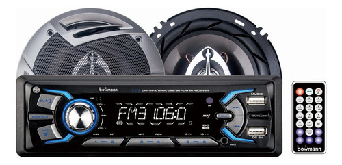 Combo Radio Carro Bluetooth Panel Desmontable + Parlantes 6