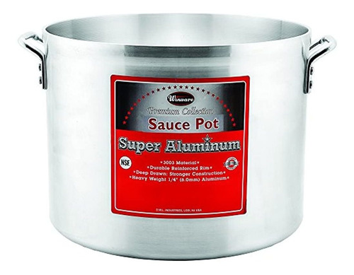 Winco Usa Super Aluminium Sauce Pot Extra Heavy Weight 14 Qu