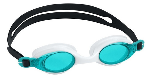 Goggles Adulto Natación Banda De Silicón 14 Años Filtro Uv Color Celeste