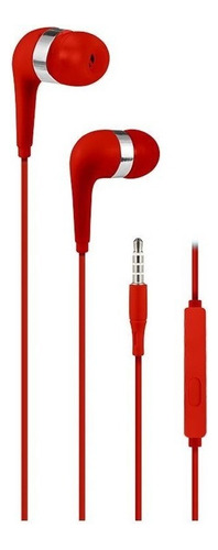 Auriculares Noga 1700 Compatible Con Celulares Color Rojo