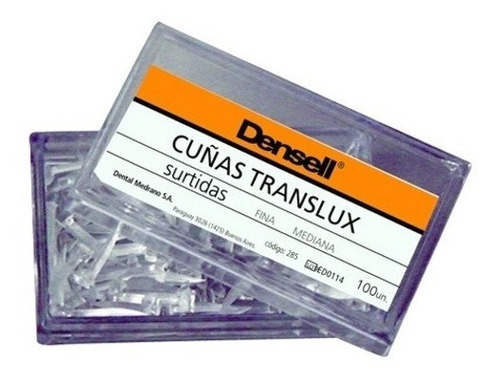 Cuñas Translux Plasticas X50 Densell Odontología Dental