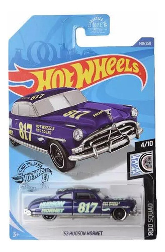 Hot Wheels 52 Hudson Hornet 817 Morado Blister