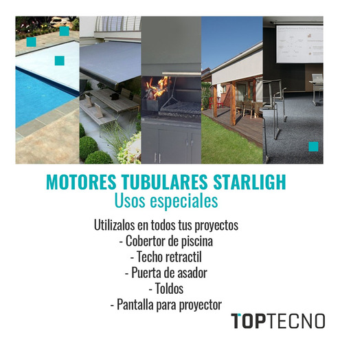 Motor Tubular Starligh Cortinas / Persianas Hasta 60 Kg. 30n