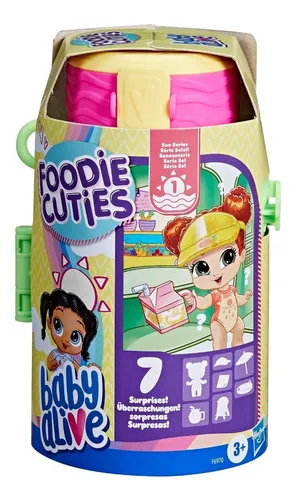 Baby Alive Foodie Cuties Muñeca Sorpresa Con Acc. - Hasbro