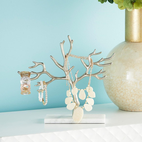 Soporte Para Joyería De Árbol De Mármol Con Base De Mármol,
