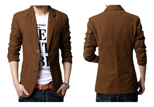 Saco Blazer Para Hombre Clasico Dos Boton Tallas Grandes
