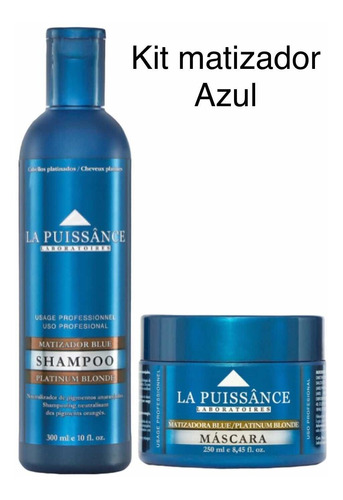 Kit Shampoo Y Máscara Azul Blue Matizador La Puissance