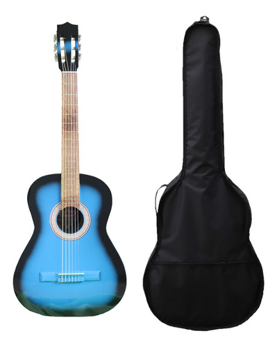 Guitarra acústica Richard Clásica Clásico con curva G-01-N para diestros azul barniz brillante