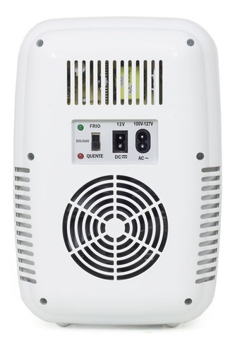 Mini Geladeira 6l Branca 12v C/ Encaixe + Cabo 110v - Tv011