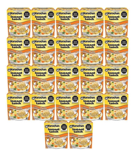 Sopa Maruchan Instant Lunch Con Pollo 22 Piezas De 64 G C/u