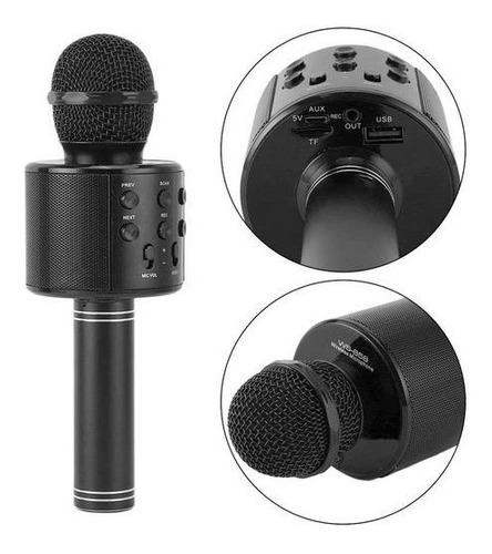 Micrófono Inalámbrico De Karaoke Bluetooth Ws-858 Recargable