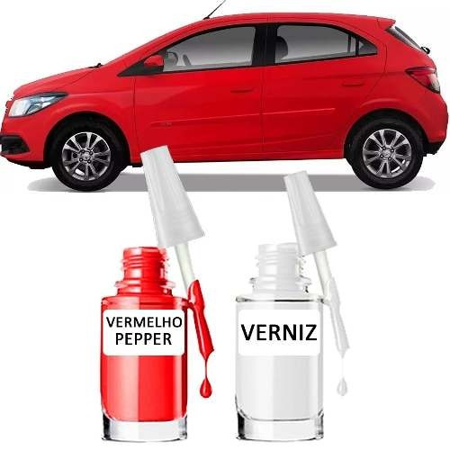 Tinta Tira Risco Automotivo Chevrolet  Vermelho Pepper