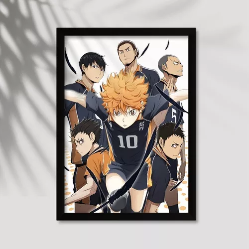 Quadro Anime Haikyuu!! Vôlei Com Moldura E Vidro a5