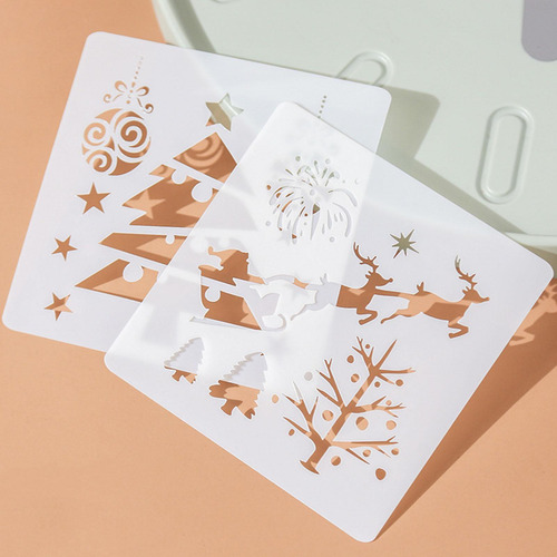 6 X 12 Plantillas De Navidad Reutilizables Para Decoración