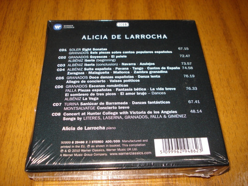 Box Alicia De Larrocha / Contiene 8 Cd (nuevo Y Sellado)