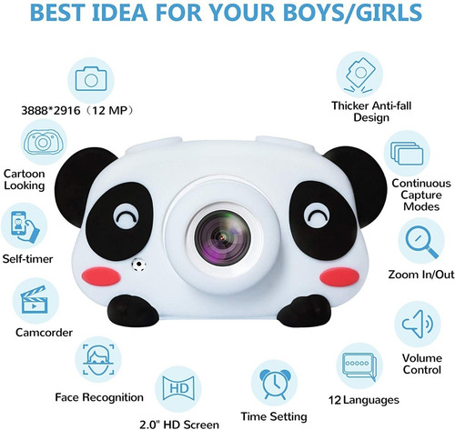 Cámara Digital De 12.0mp 1080p Para Niños
