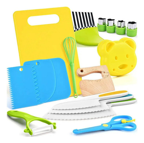 F Juego Cuchillos Cocina Seguros For Niños Montessori,