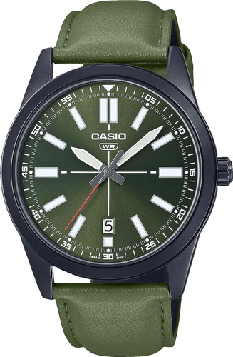 Reloj Casio  Mtp-vd02bl-3e  Mtp-vd02bl-3e Banda De Cuero De