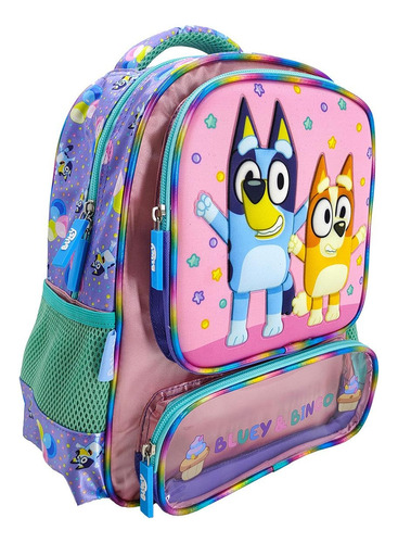 Mochila Primaria Bluey 3148 Rosa Liso