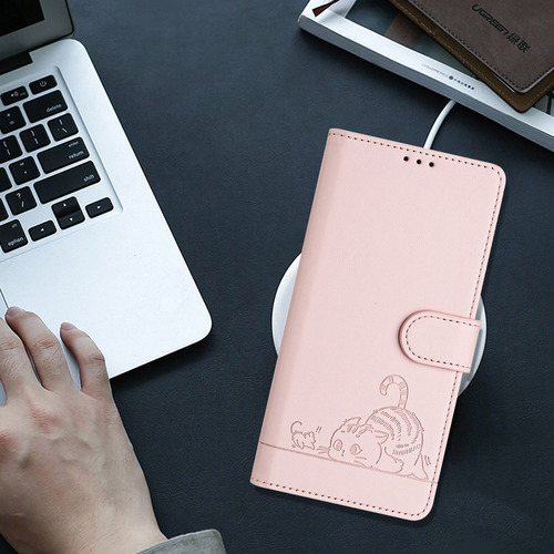 ~#~ Bonita Funda De Piel De Gato Para Samsung Galaxy S24