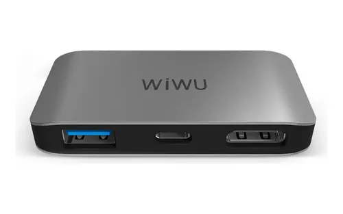Wiwu Alpha C2h Hub 3 En 1 Usb-c Usb 3.0 Hdmi Gray _ap