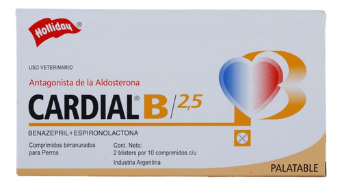 Holliday Cardial B 2.5mg 20 Comprimidos