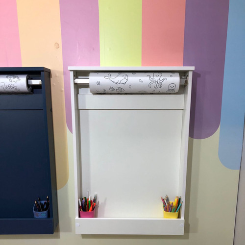 Lousa Infantil Painel Branco Criação Desenho Com Rolo