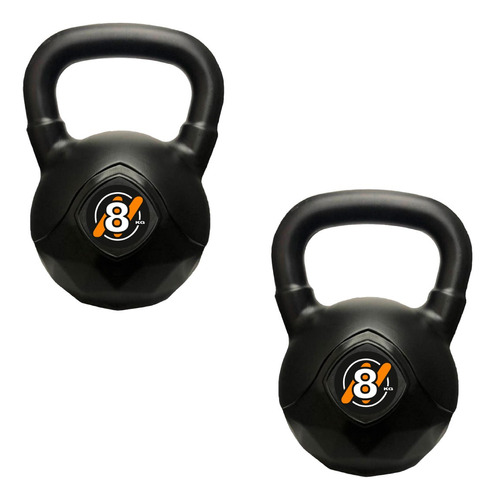 Par De Pesas Rusa Kettlebell Pvc 8kg Funcional Gym Gimnasio