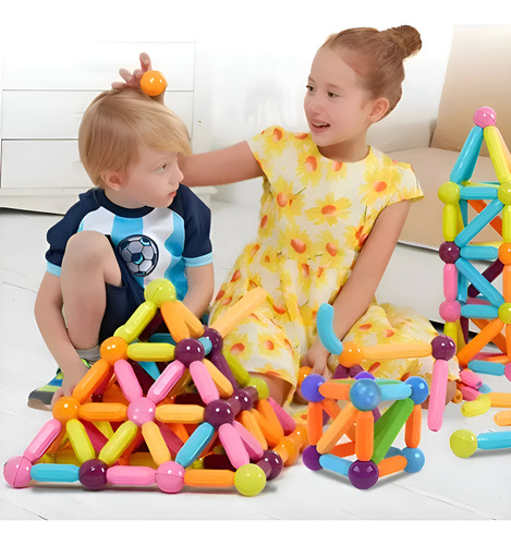 Juego Para Armar Magneticos 72 Pz Magnetic Stick 72