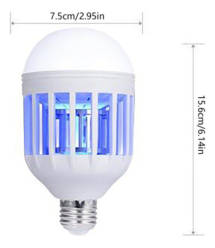 Nueva Bombilla Led Antimosquitos De 15 W Creative 600 Lm Ele