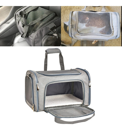 Caja De Transporte Suave Para Perros Con Cierre De