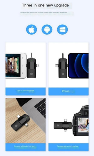 Micrófono De Solapa Inalámbrico Para iPhone Y Android